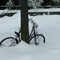 _bici nella neve in via nerozzi